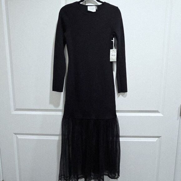 NWT Tuckernuck - M Hyacinth House Black Knit Gwendolyn Maxi Dress - Picture 8 of 9